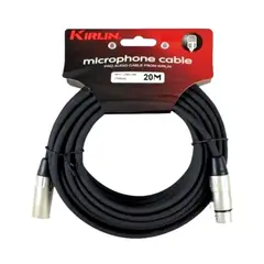 KIRLIN - Cable de Micrófono XLR 20 Metros MPC280-20 BK