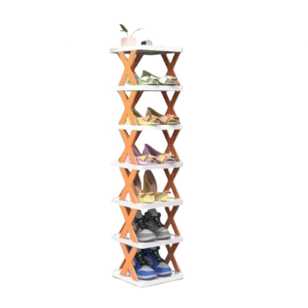 GENERICO - Zapatero Vertical Plegable De Plástico Desmontable