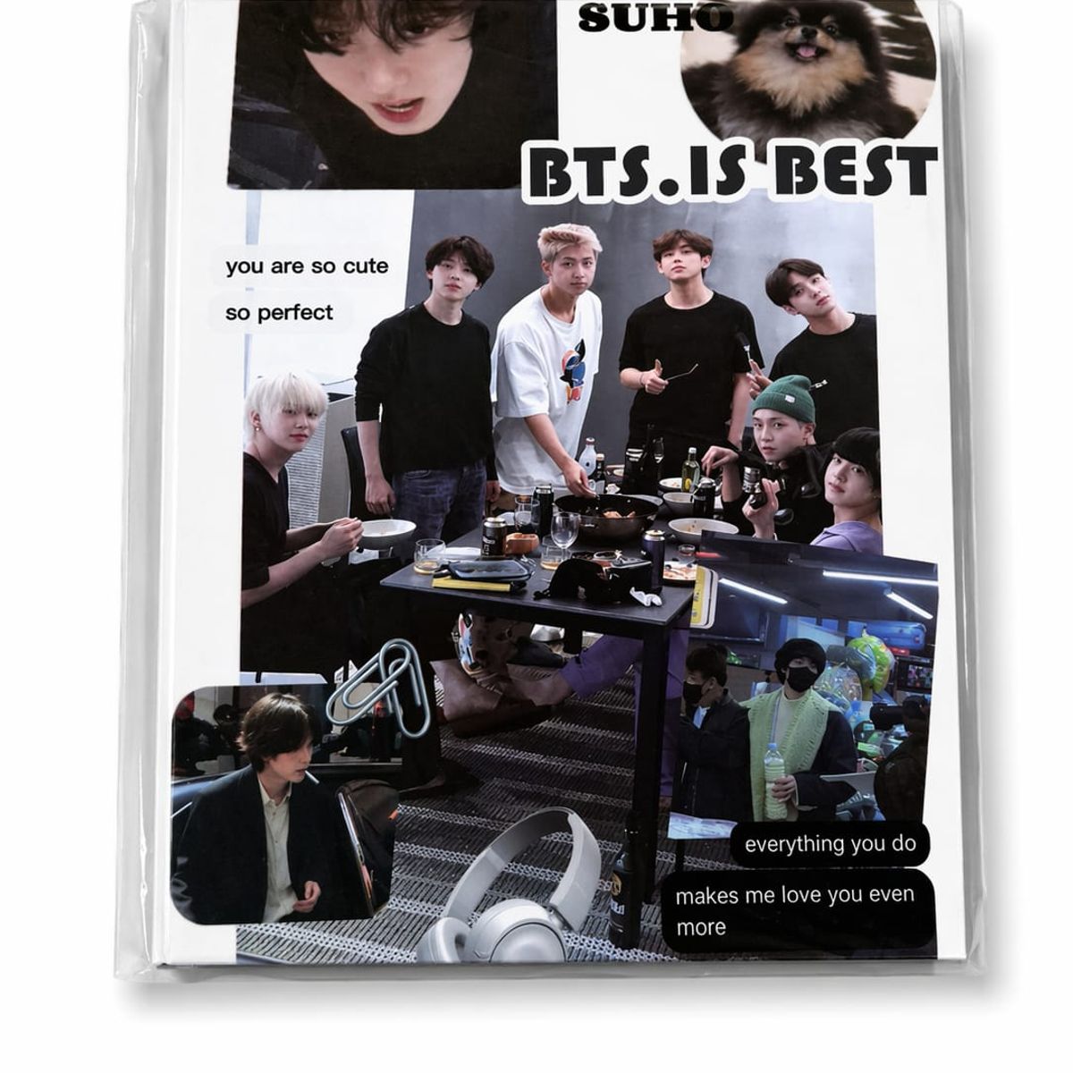 GENERICO - Set BTS Photocards + Blinder + Fundas Protectores + Caja surtido con 55 Lomo cards  + 64 Sticker