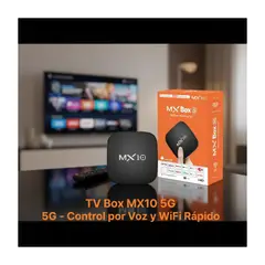 MOVI - TV Box MX10 5G con Magic TV Incluido - Android TV Box 4K UHD, WiFi 5G, Streaming y Control por Voz