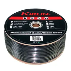 KIRLIN - Rollo de Cable Micrófono 100 Metros MBC 24-100 BK