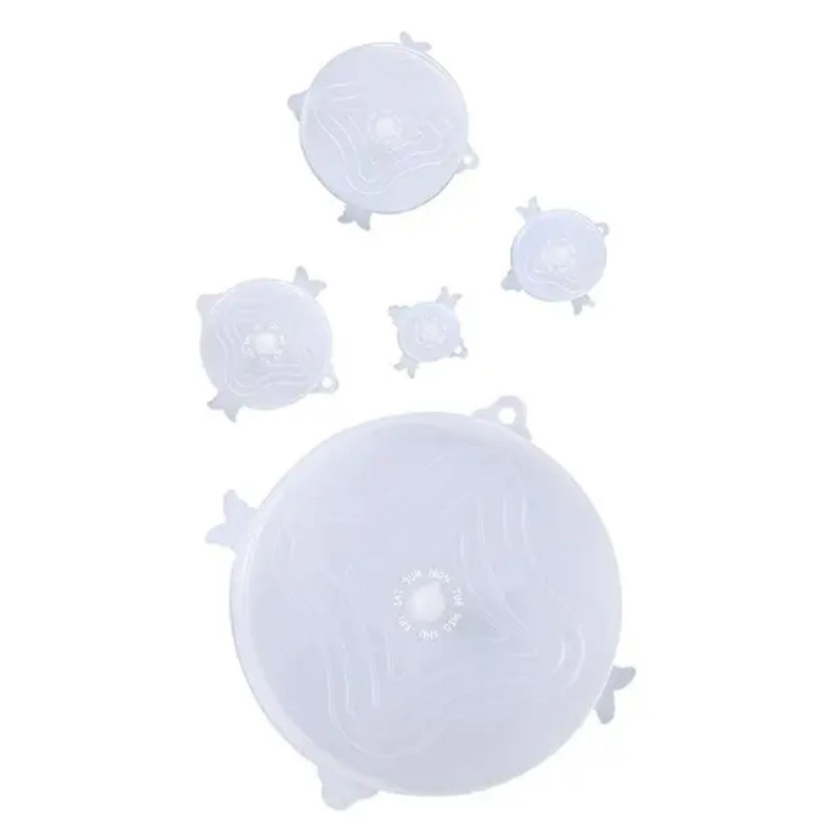 GENERICO - Set 5 Tapas De Silicona Elásticas Ajustables Reutilizables