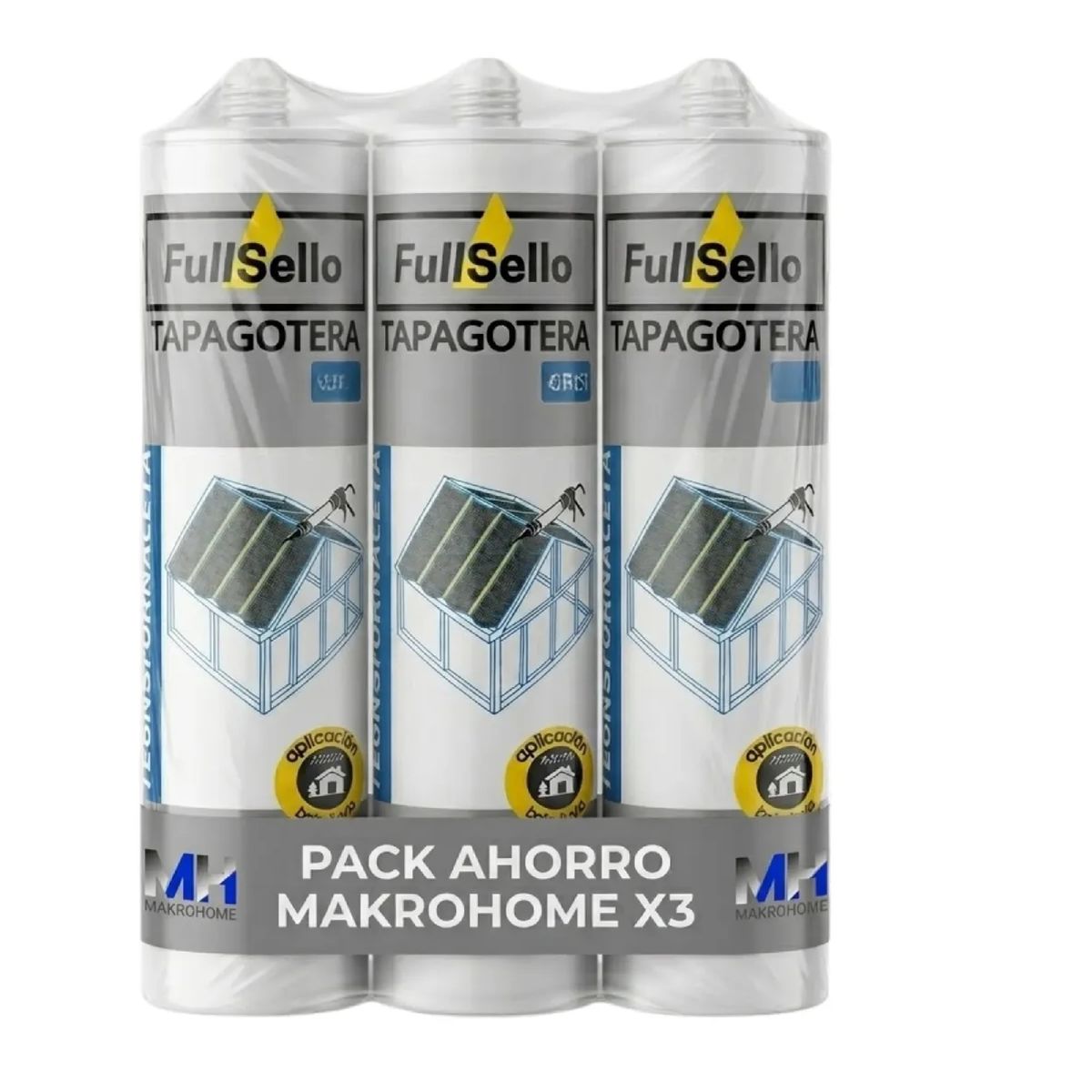 FULLSELLO - 3 Und Sellador Tapagoteras Profesional Fullsello Pega Mojado Blanco