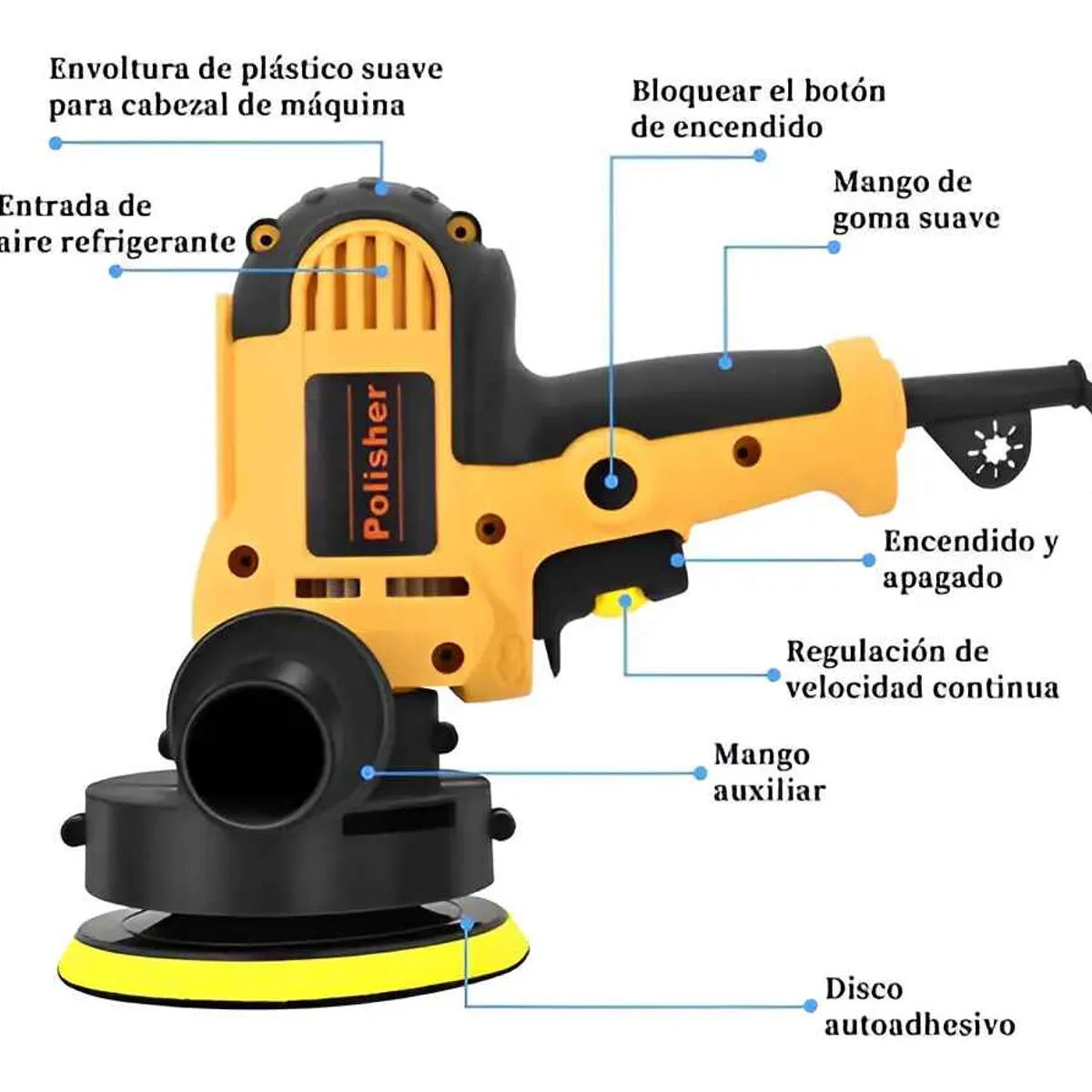 GENERICO - Pulidora Eléctrica Autos 700w 220v Encerado