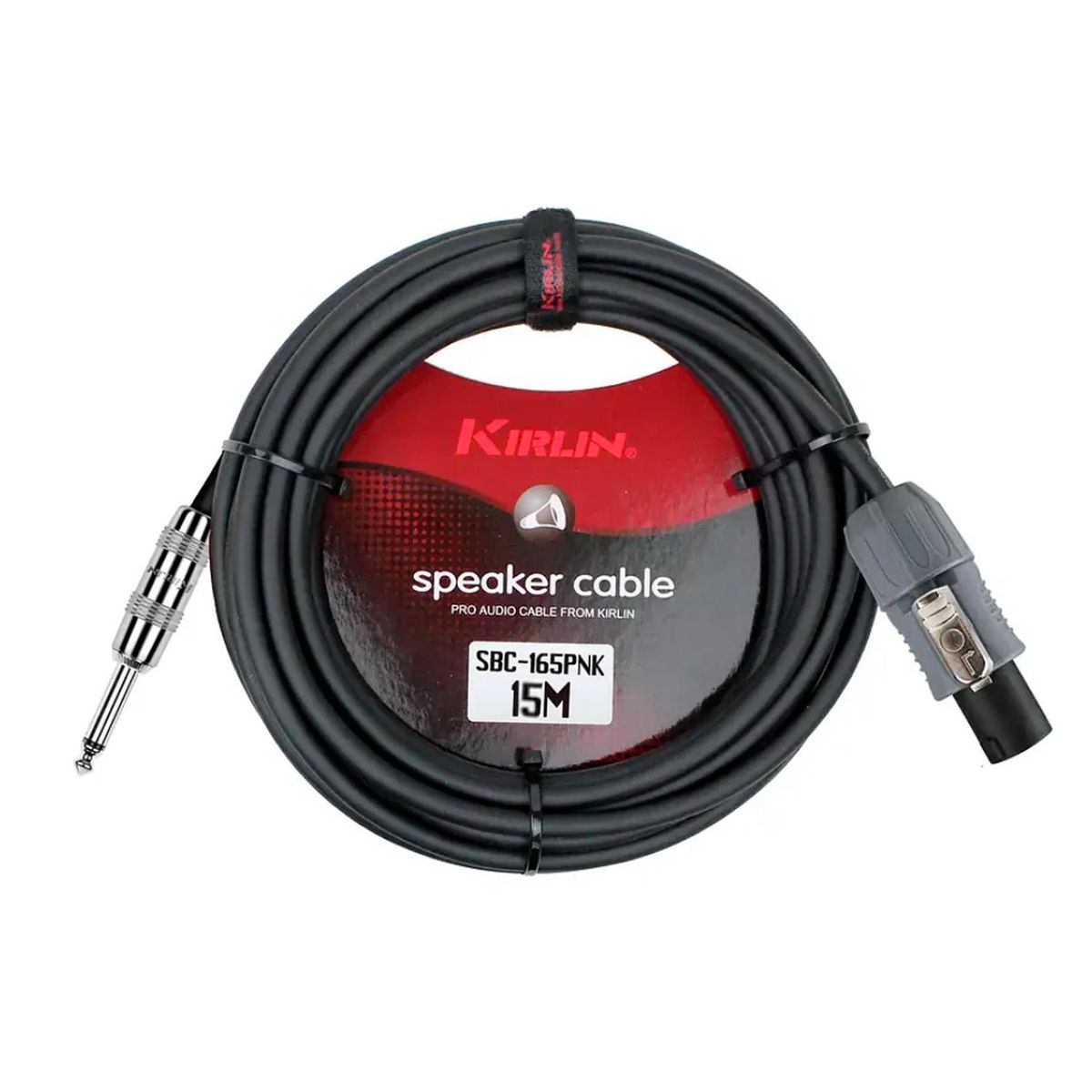 KIRLIN - Cable de Parlante Plug 6,3 Mono a Speakon 15 Metros Kirlin SBC165K BK