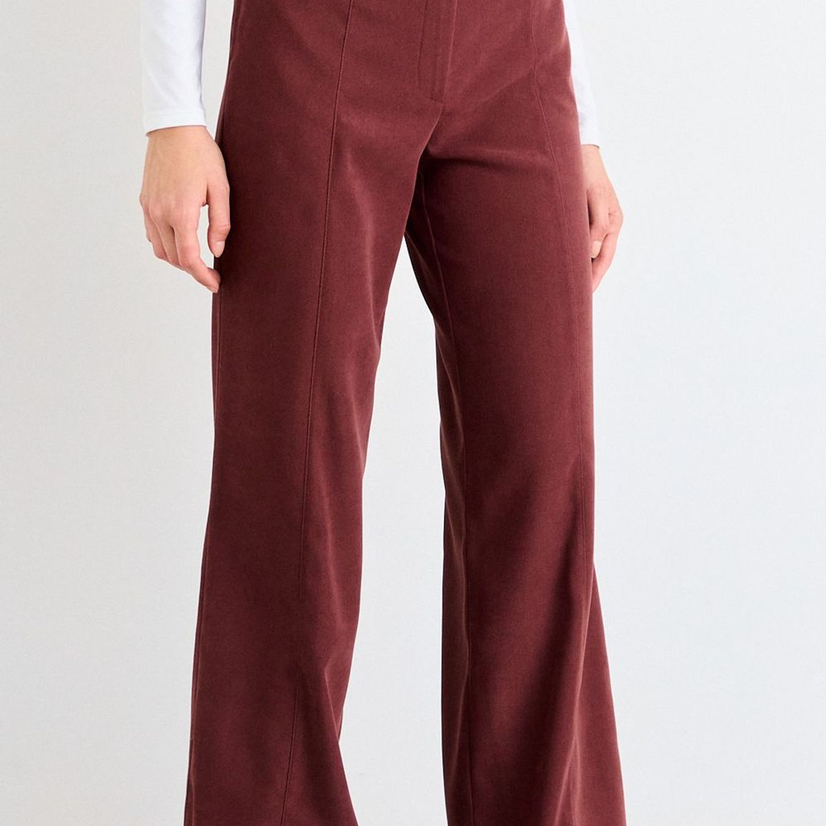 IO - Pantalon Liso Mujer Café Io