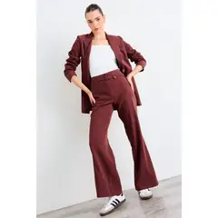 IO - Pantalon Liso Mujer Café