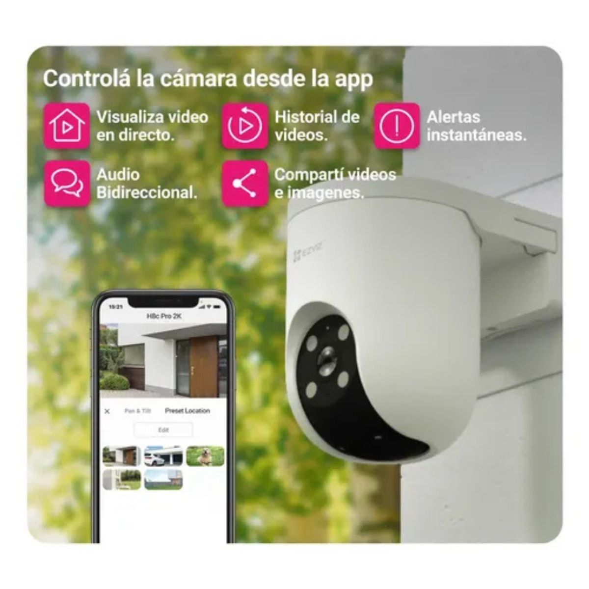 EZVIZ - KIT Seguridad Interior Exterior H6C PRO y H8C PRO 3k ezviz Con tarjeta de memoria