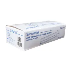 GENERICO - Tórulas de algodón vástago de madera estéril 100 unidades
