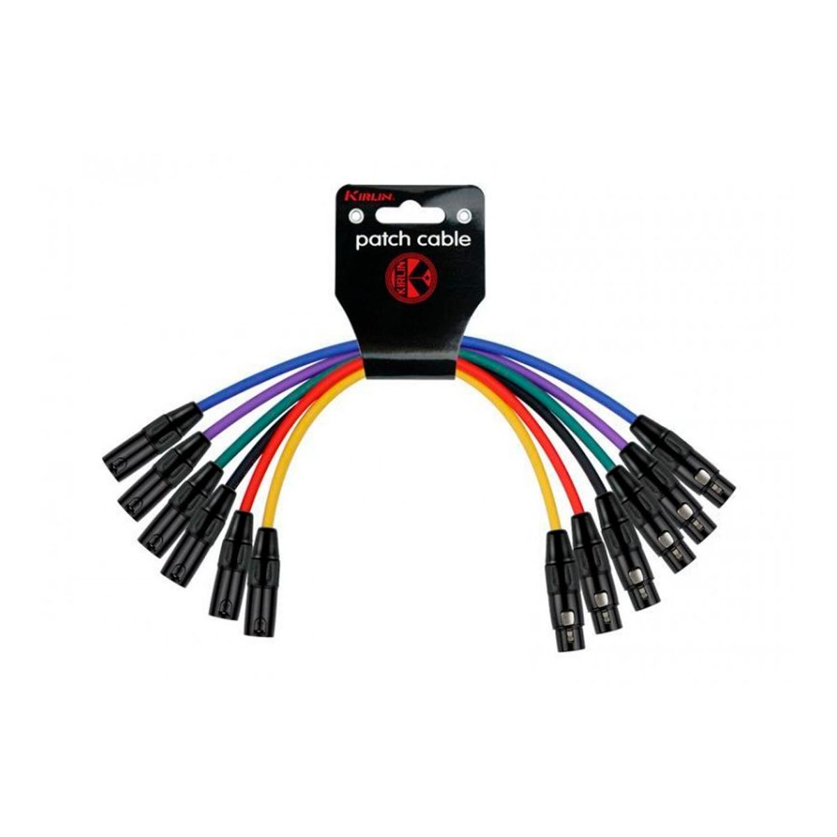 KIRLIN - Pack 6 Cables de Micrófono Patch XLR-XLR 0,5 Metros Kirlin MP6470PB