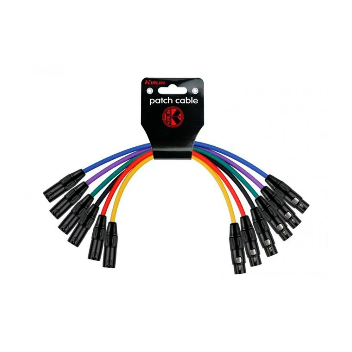 KIRLIN - Pack 6 Cables de Micrófono Patch XLR-XLR 0,5 Metros Kirlin MP6470PB