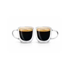 KITCHENWARE - SET 2 TAZAS ESPRESSO DOBLE PARED BOROSILICATO 80ML