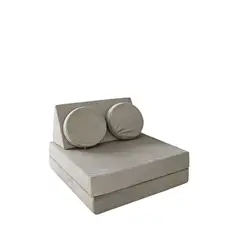GENERICO - Sofá Modular de Juegos 5 Piezas - Construcción Resistente para Pequeños Arquitectos rosa gris c.