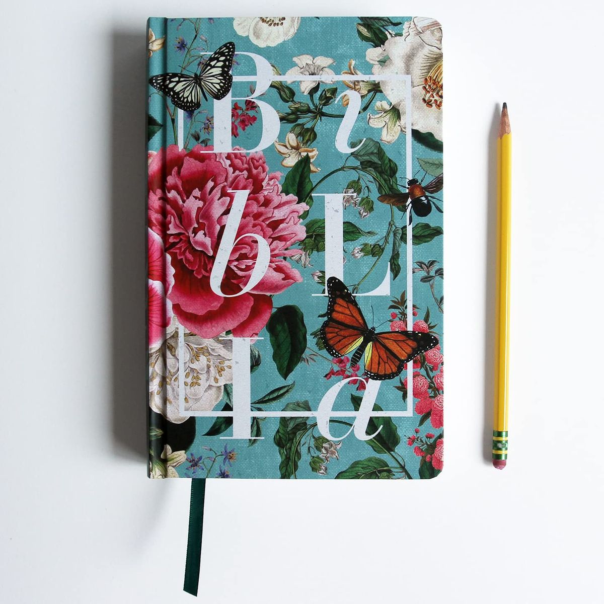 ORIGEN - Biblia RVR 1960 letra 10,5 pt, tamaño manual, tapa dura Jardin de flores