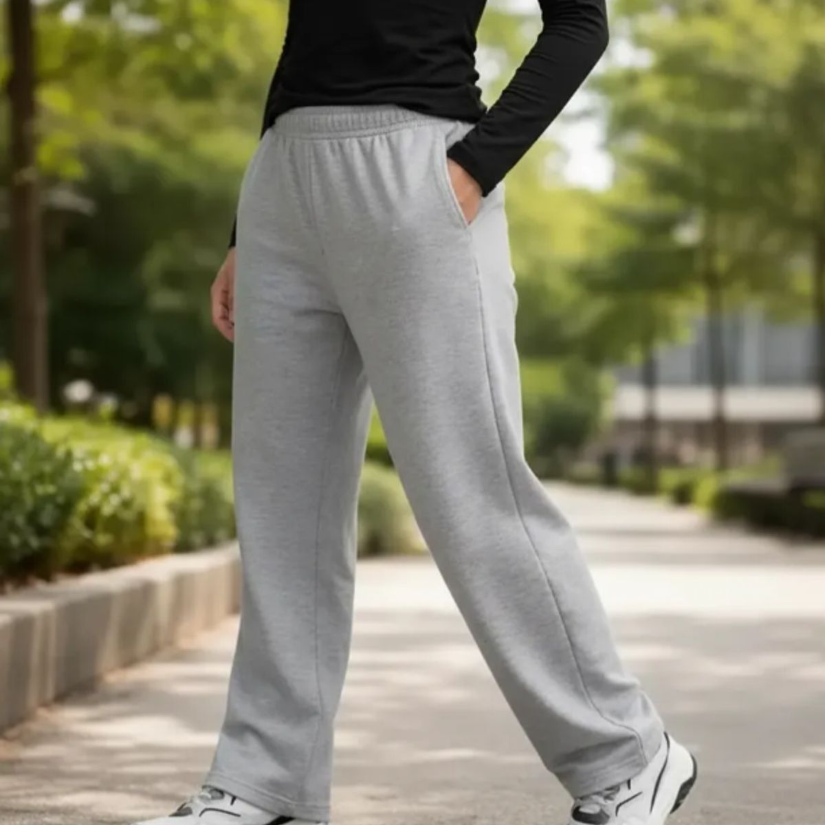 AGW - Pack 2 Pantalones Buzo Recto 100% Algodón Mujer