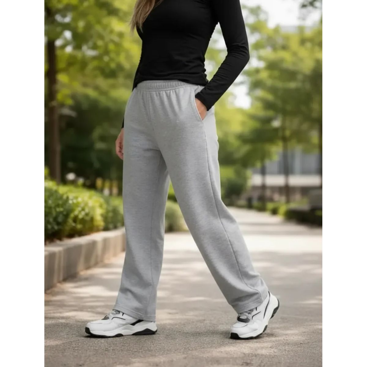 AGW - Pack 2 Pantalones Buzo Recto 100% Algodón Mujer