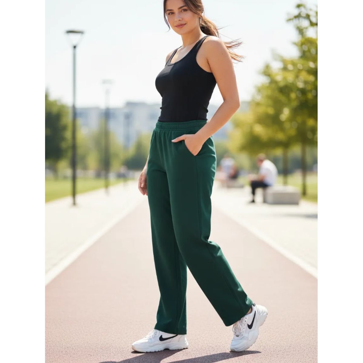 AGW - Pack 2 Pantalones Buzo Recto 100% Algodón Mujer