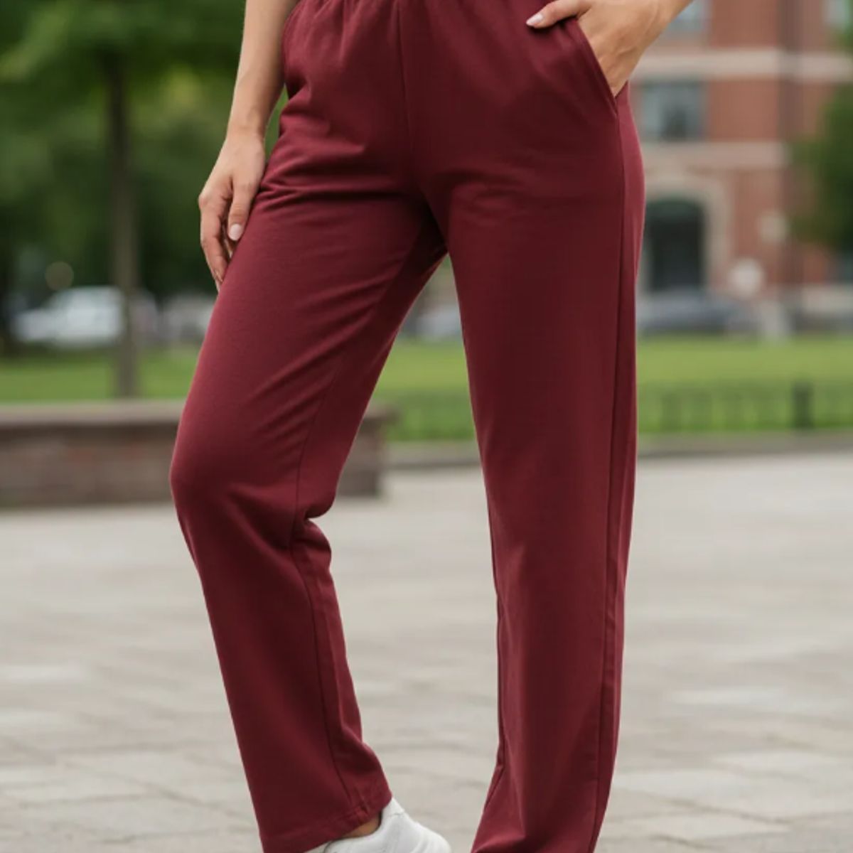 AGW - Pack 2 Pantalones Buzo Recto 100% Algodón Mujer