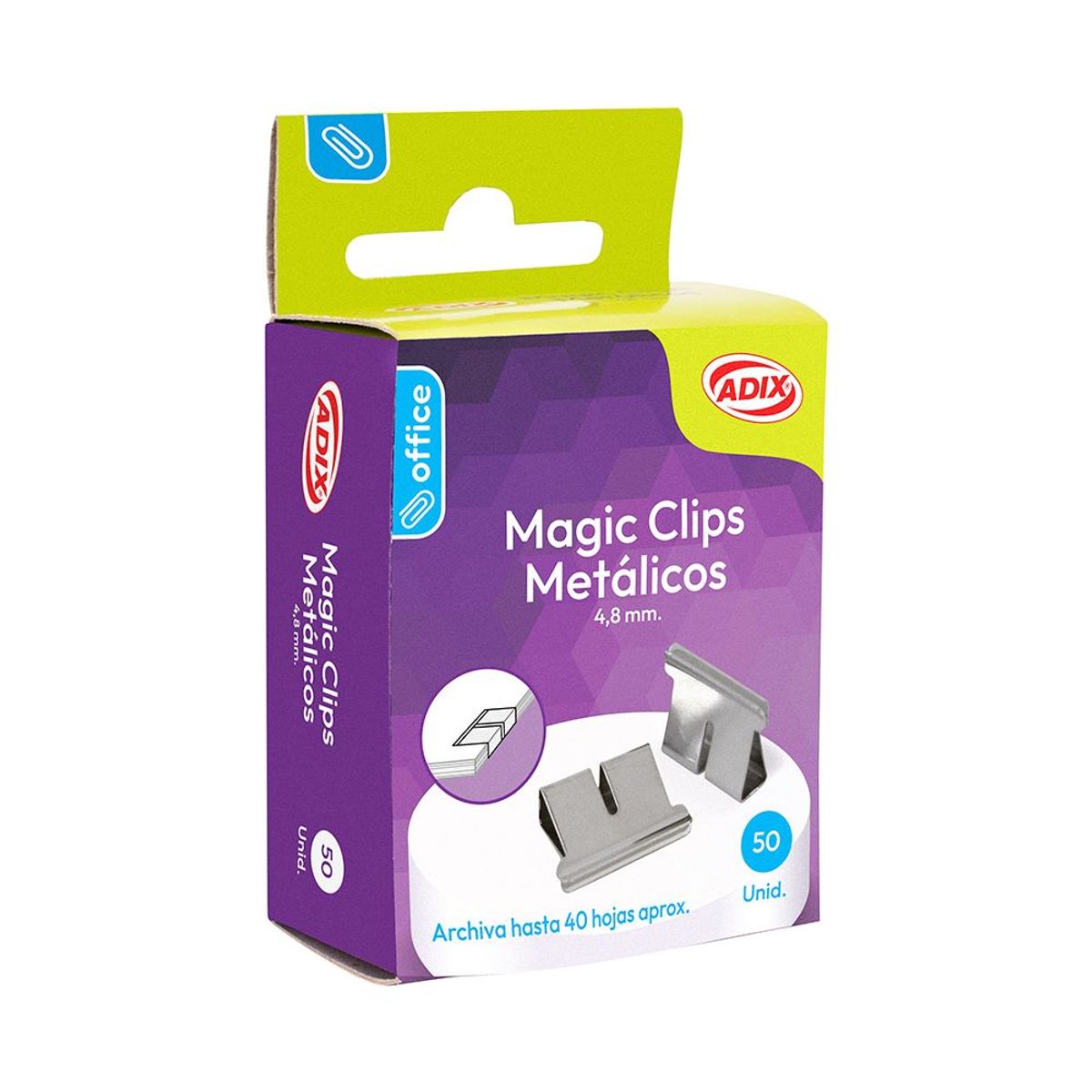 ADIX - Set Magic Clip Metálicos 50 Ud