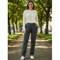 AGW - Pack 2 Pantalones Buzo Recto 100% Algodón Mujer