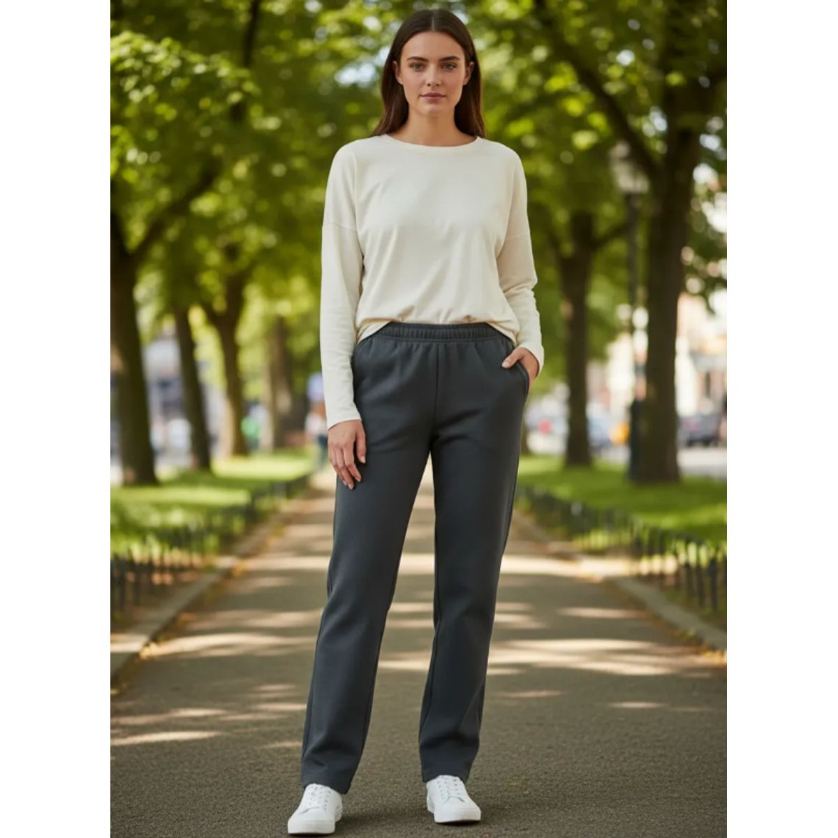 AGW - Pack 2 Pantalones Buzo Recto 100% Algodón Mujer