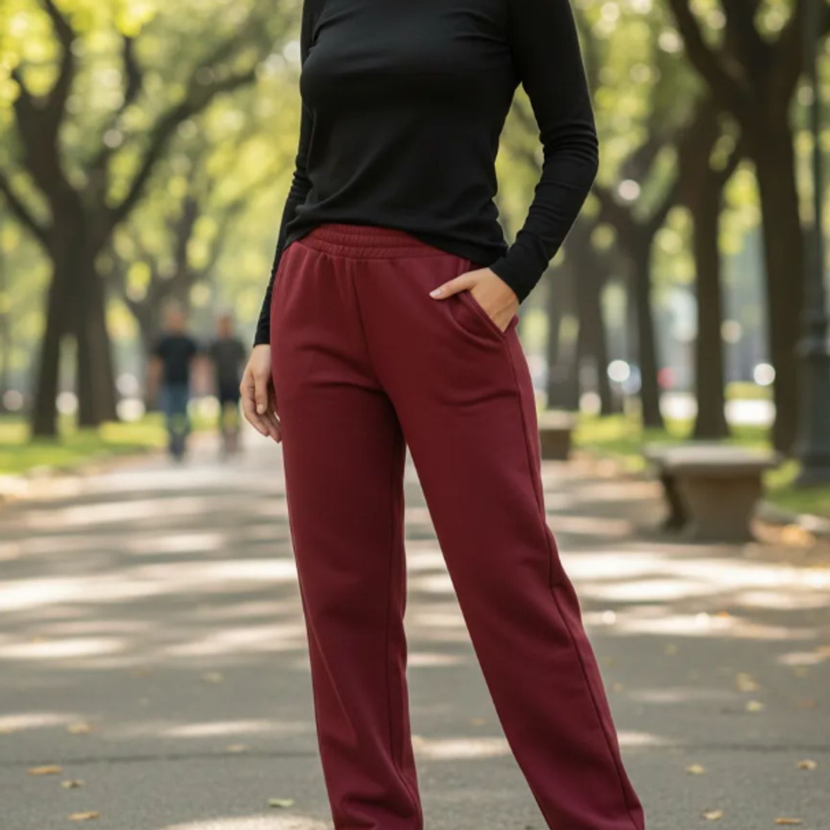 AGW - Pack 2 Pantalones Buzo Recto 100% Algodón Mujer