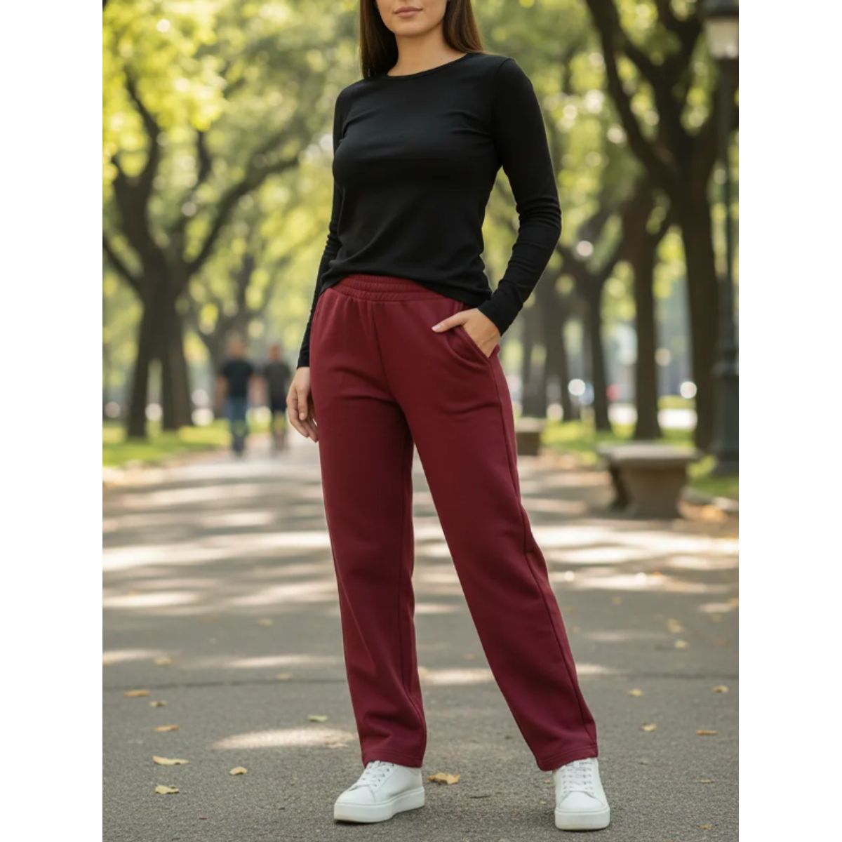 AGW - Pack 2 Pantalones Buzo Recto 100% Algodón Mujer
