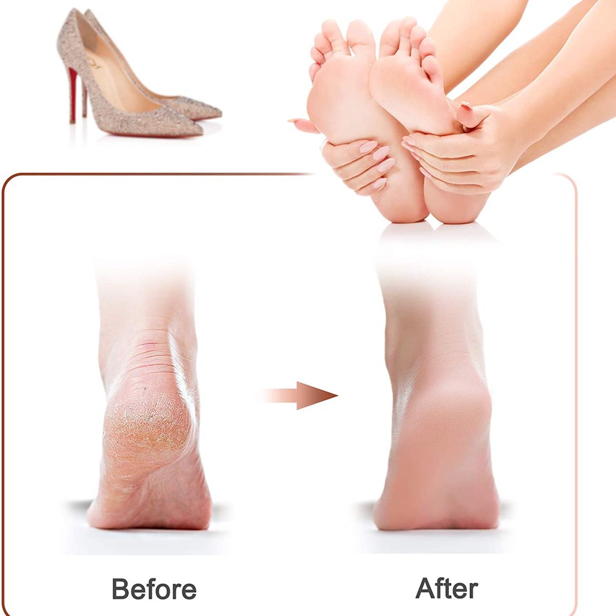 PUREPOWER - Removedor de callos para pies recargable Con kit de pedicura para Pedicura Profesional y Cuidado