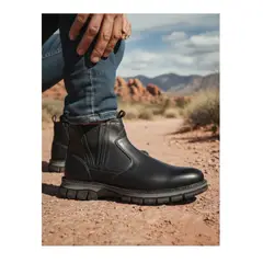 APOSTOL - Botas Botin Cuero 100% Natural Hombre Chelsea Urbano Elegan