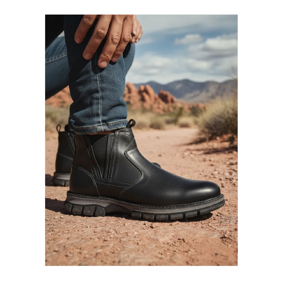 APOSTOL - Botas Botin Cuero 100% Natural Hombre Chelsea Urbano Elegan