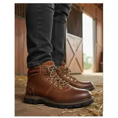 APOSTOL - Botas botin Cuero Legitimo 100% Natural Hombre Casual Elegante