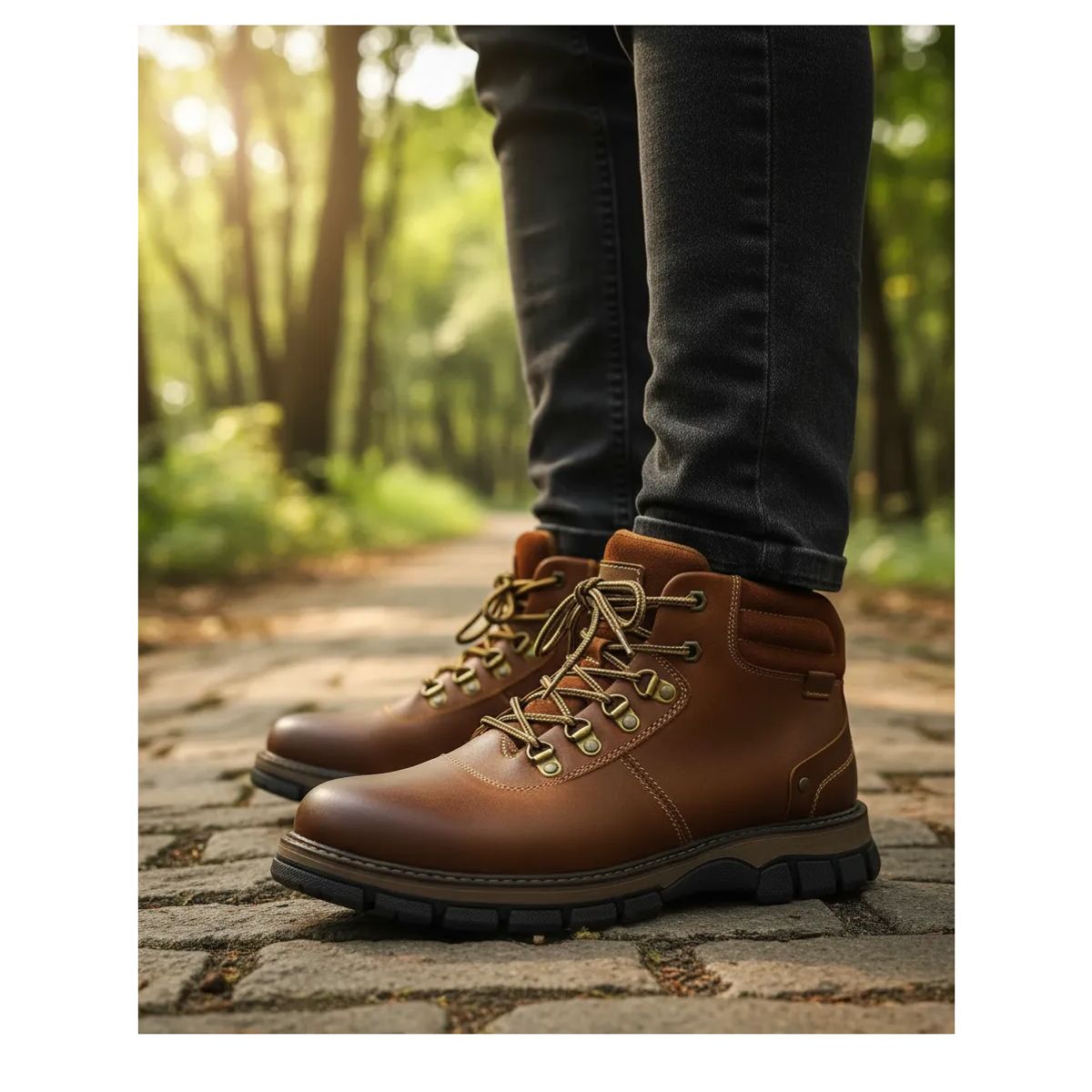 APOSTOL - Botas botin Cuero Legitimo 100% Natural Hombre Casual Elegante