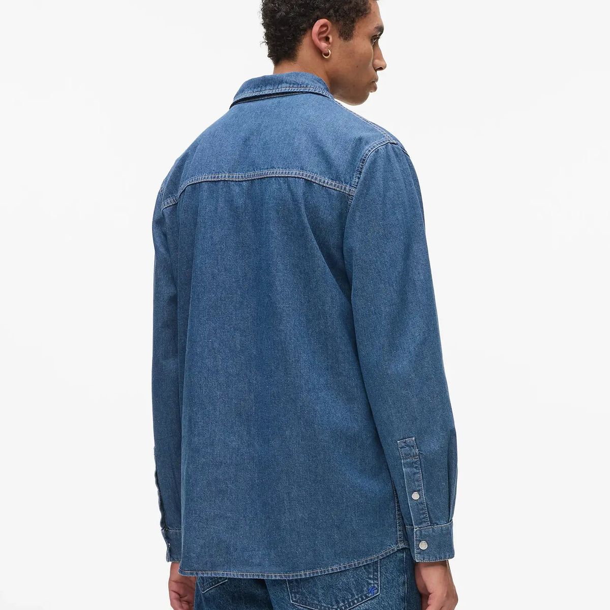 KARL LAGERFELD - Camisa denim regular fit con logo