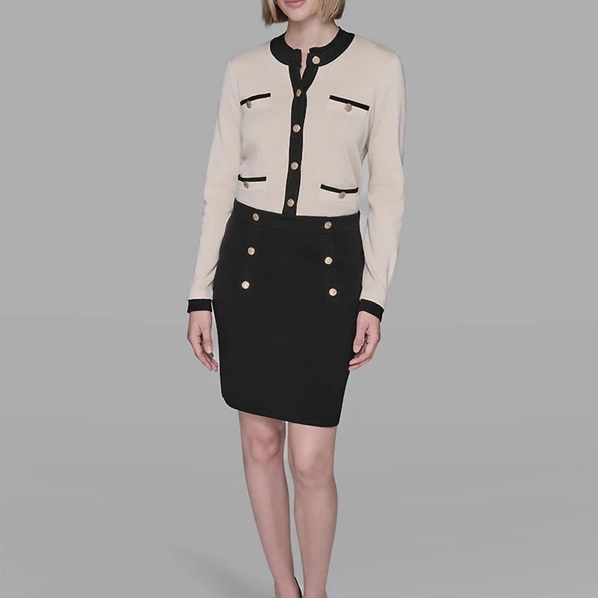 KARL LAGERFELD - Falda con detalles de botones frontales
