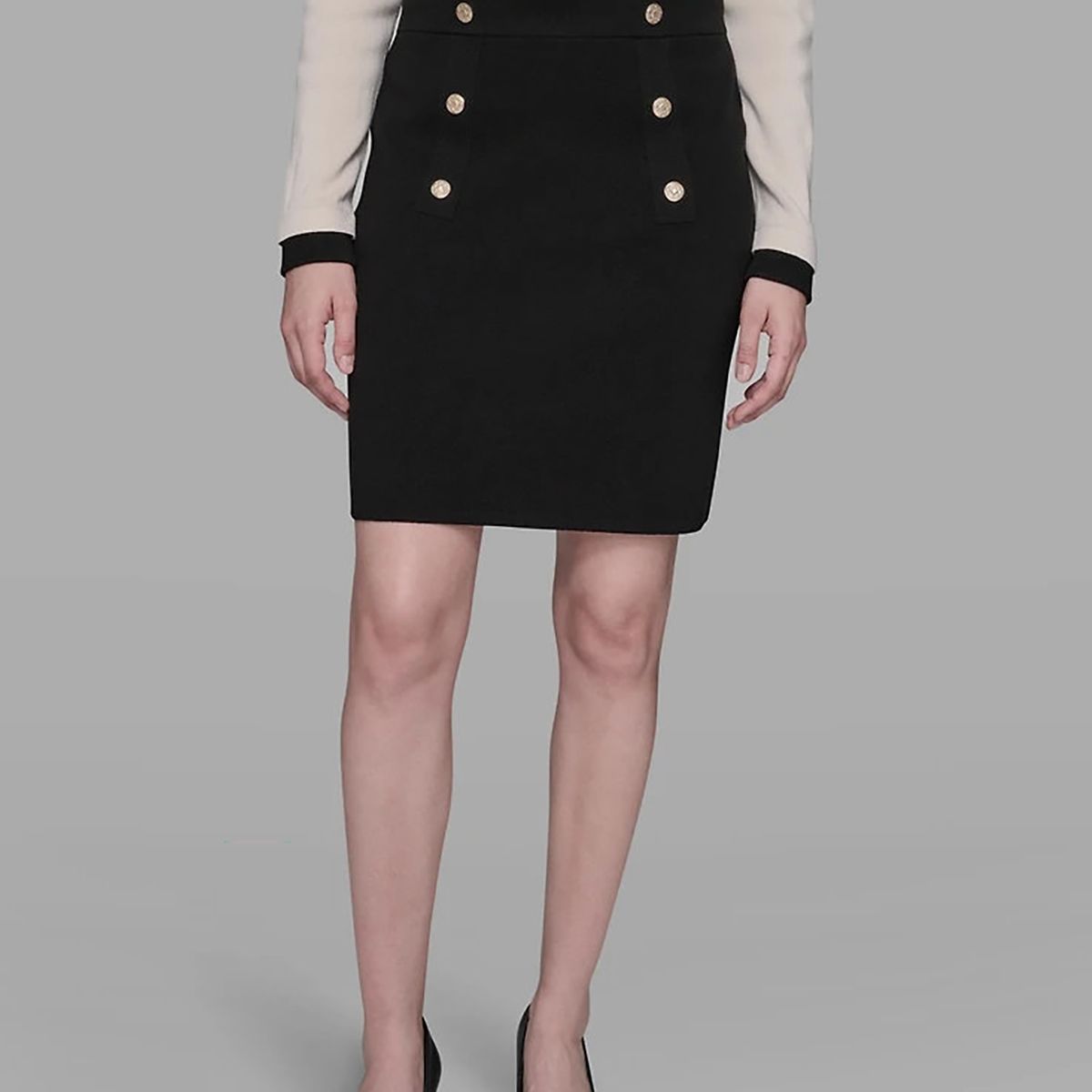 KARL LAGERFELD - Falda con detalles de botones frontales