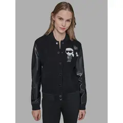 KARL LAGERFELD - Chaqueta varsity con parches de Karl