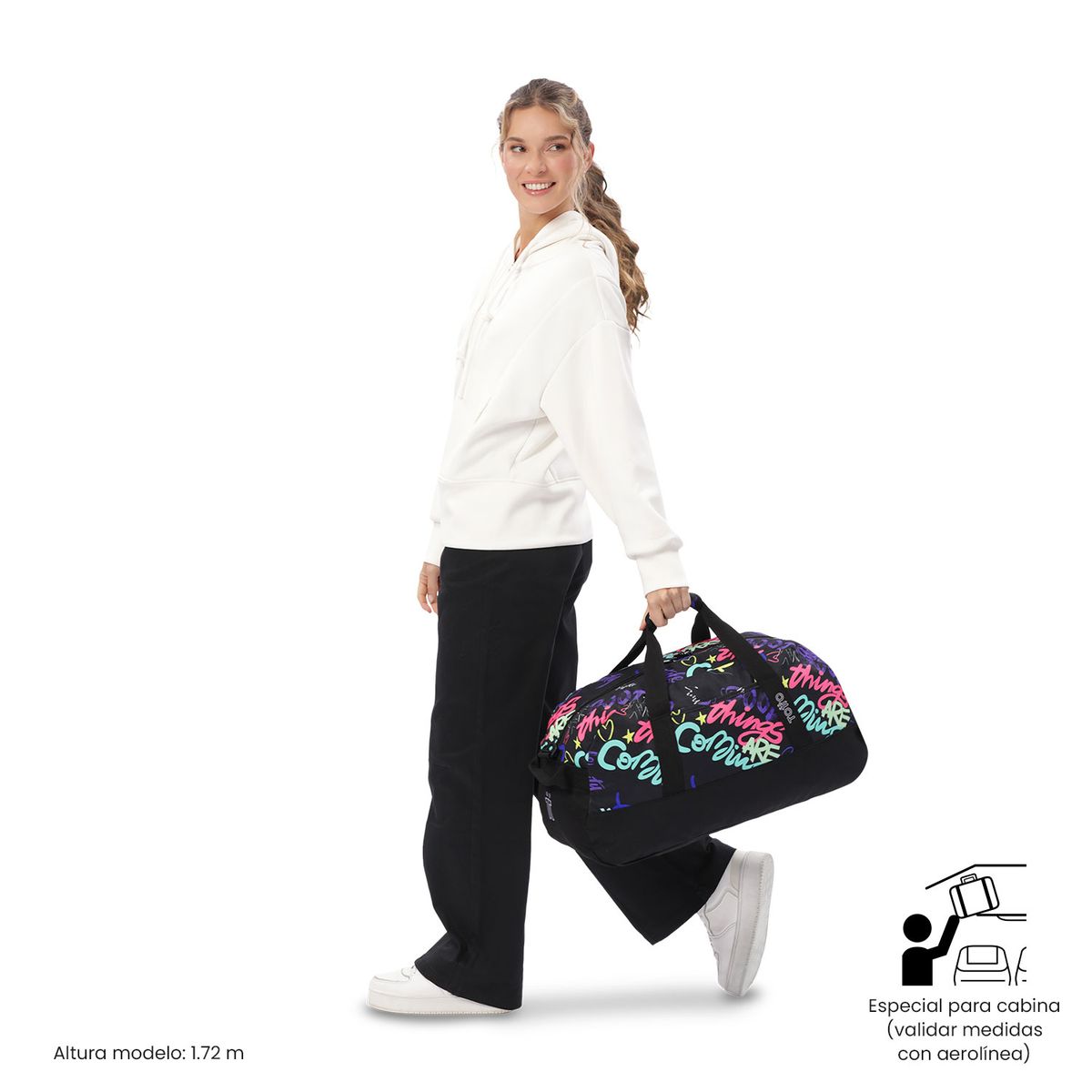 TOTTO - Bolso de viaje Active Mediana Color Negra