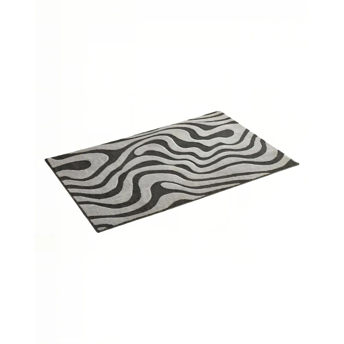 GENERICO - ALFOMBRA CON DISEÑO DE CEBRA 80CMX120CM BICOLOR