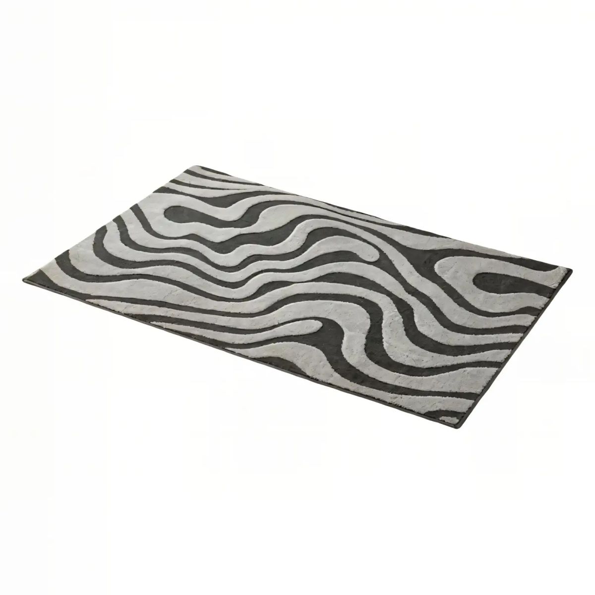 GENERICO - ALFOMBRA CON DISEÑO DE CEBRA 80CMX120CM BICOLOR