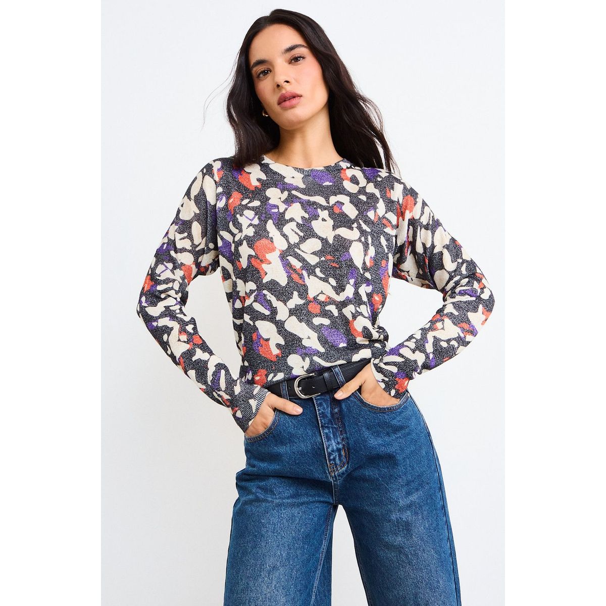 IO - Polera Manga Larga Mujer Negro Io