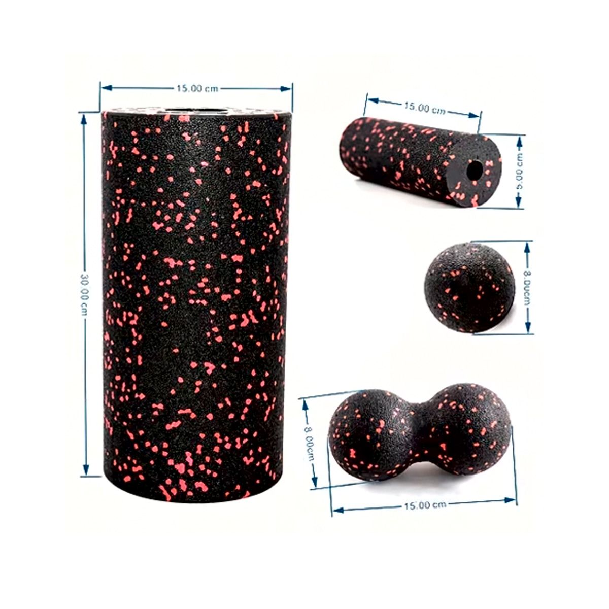 SDFIT - Foam Roller Set EPE 4 en 1 – SR2532 – morado