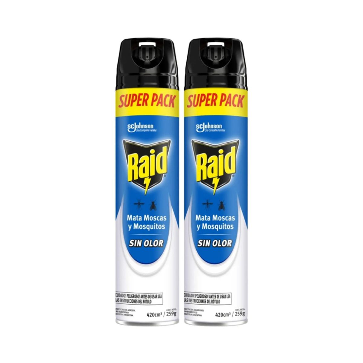 RAID - Pack Insecticida Mata Moscas y Mosquitos Raid 420 ml
