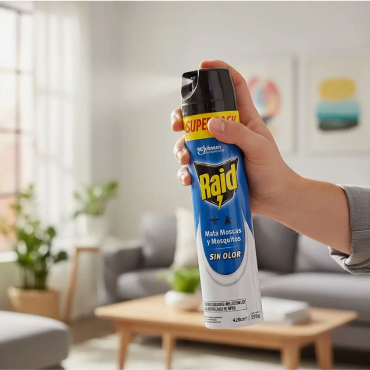 RAID - Pack Insecticida Mata Moscas y Mosquitos Raid 420 ml