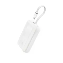 ANKER - Powerbank Batería Externa 20.000 mAh Carga Rápida 30W Cable USB-C Integrado Blanco