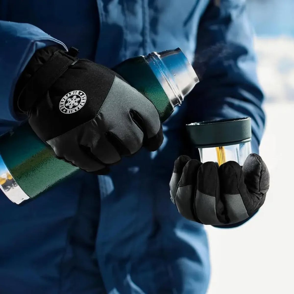 GENERICO - Guantes térmicos invierno para nieve o moto adulto