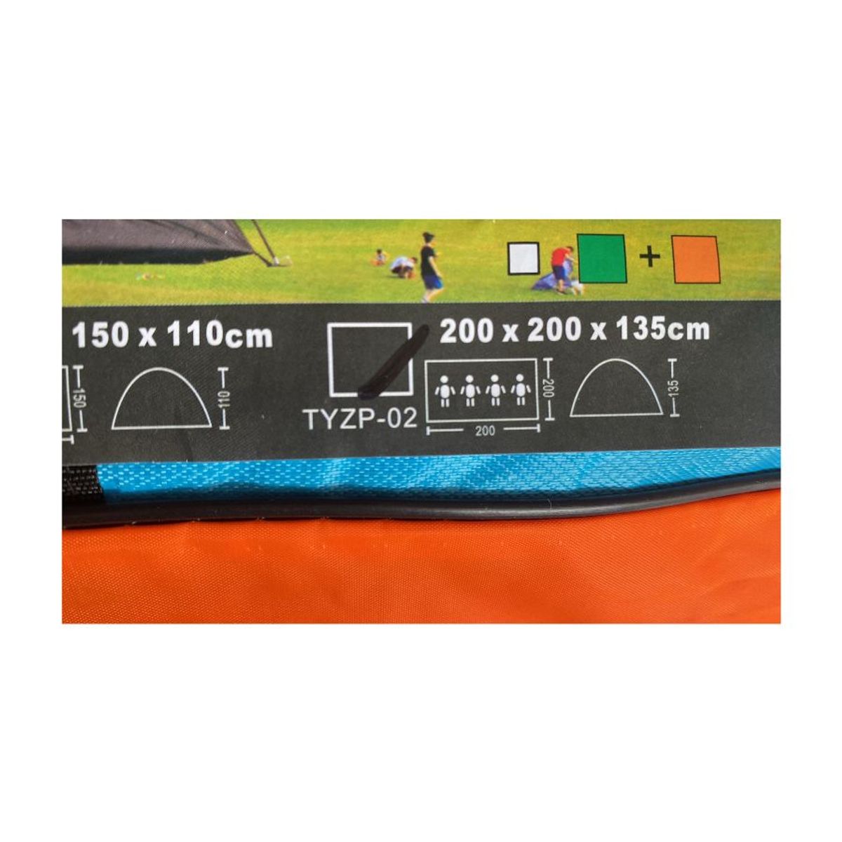 GENERICO - Carpa Automática Transportable Para 4 Personas Camping 200x200x135Cm