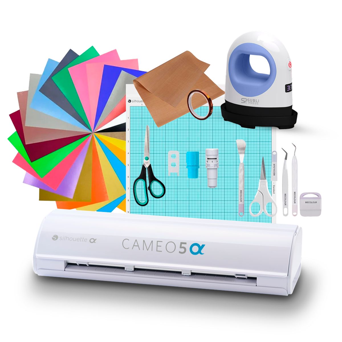 SILHOUETTE - Kit Silhouette Cameo 5 Alfa + Mini sublipress