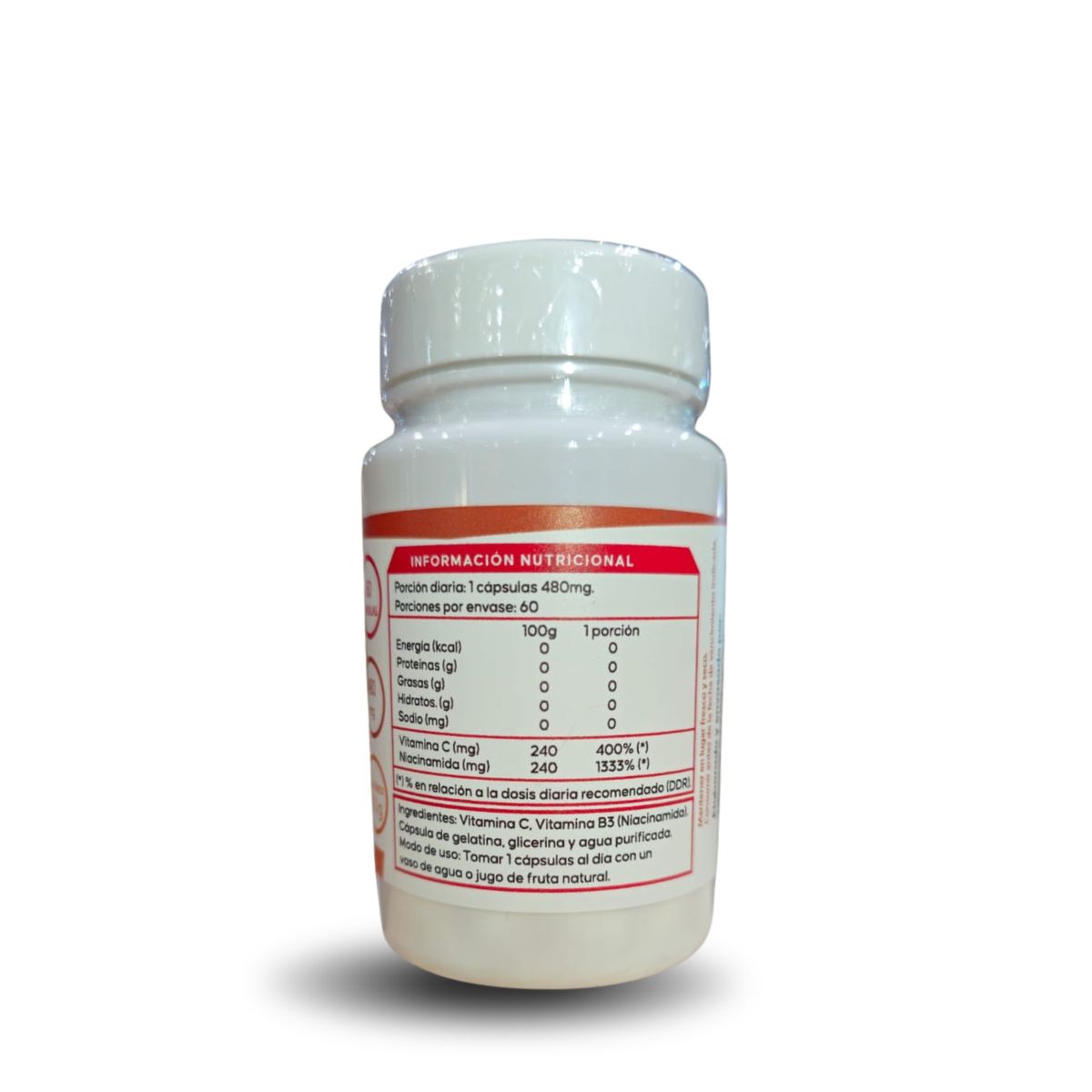GENERICO - Vitamina B3+ Vit C Aminatural 60 cáps