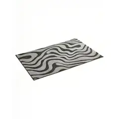 GENERICO - ALFOMBRA DECORATIVA PARA INTERIORES DE CEBRA 80CMX120CM BICOLOR