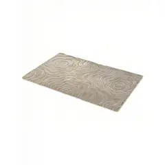 GENERICO - ALFOMBRA DECORATIVA PARA INTERIORES DE ONDAS 80CMX120CM COLOR BEIGE
